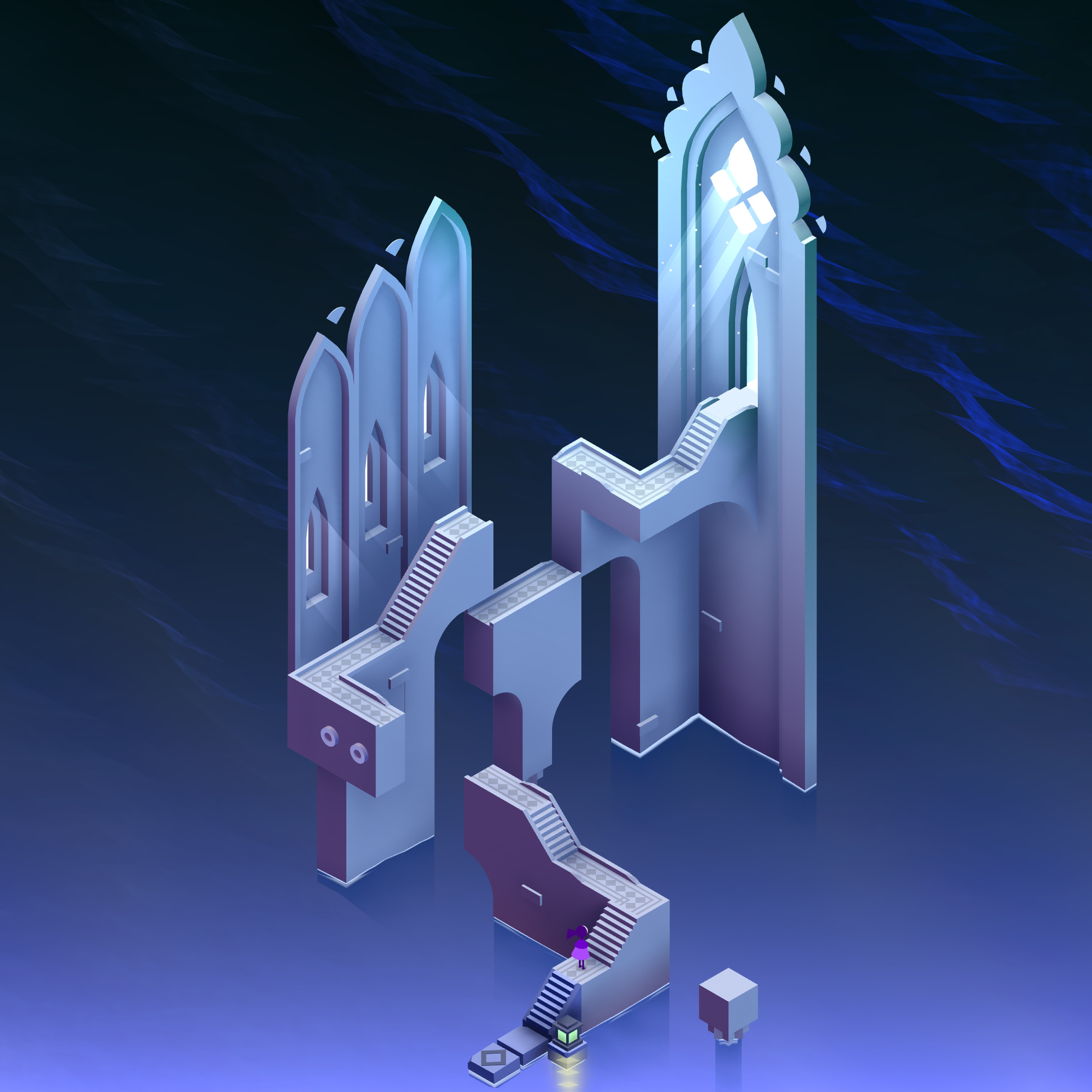 A screenshot from the video game Monument Valley 3.