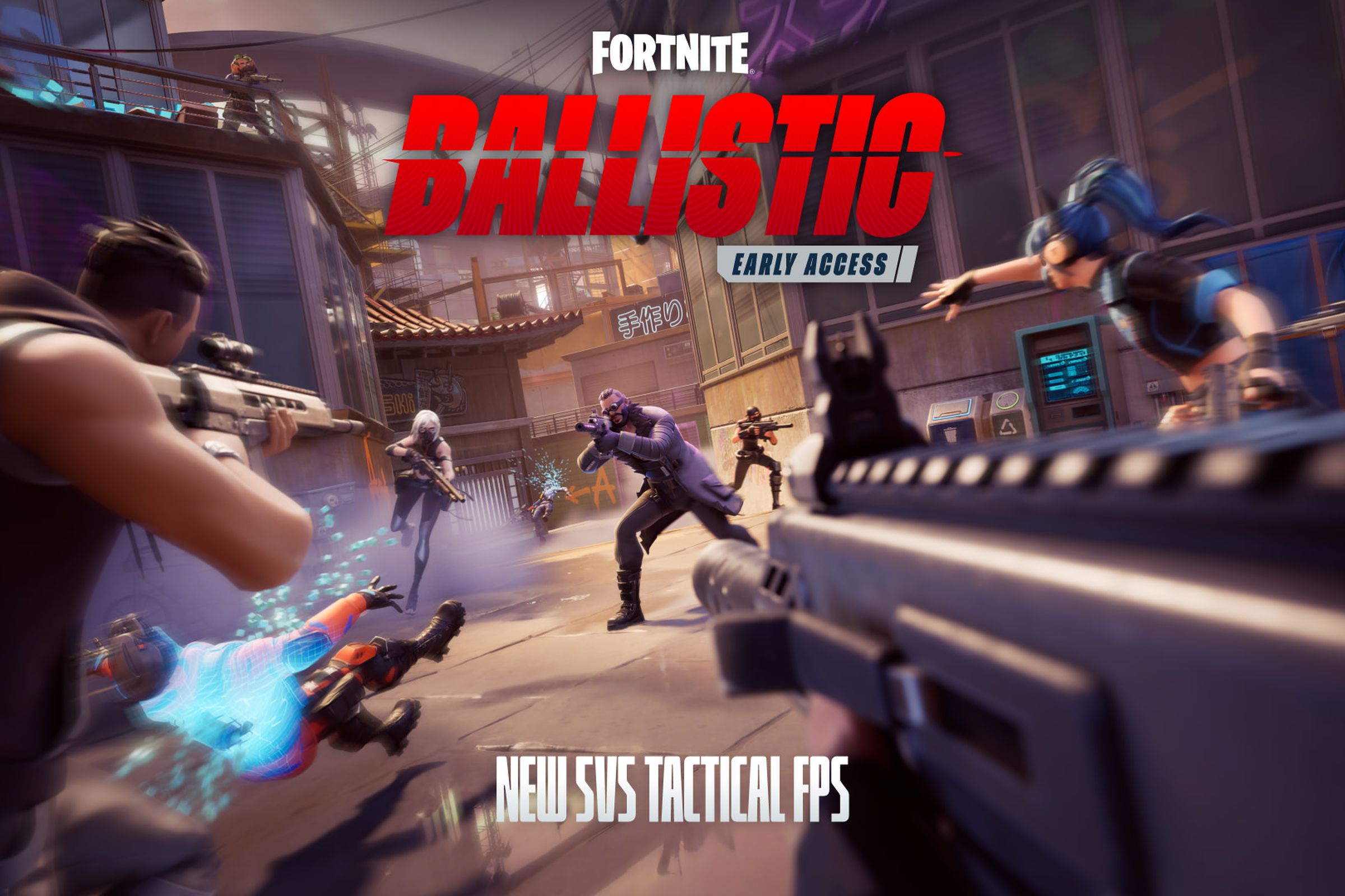Promotional art for Fortnite’s Ballistic mode.