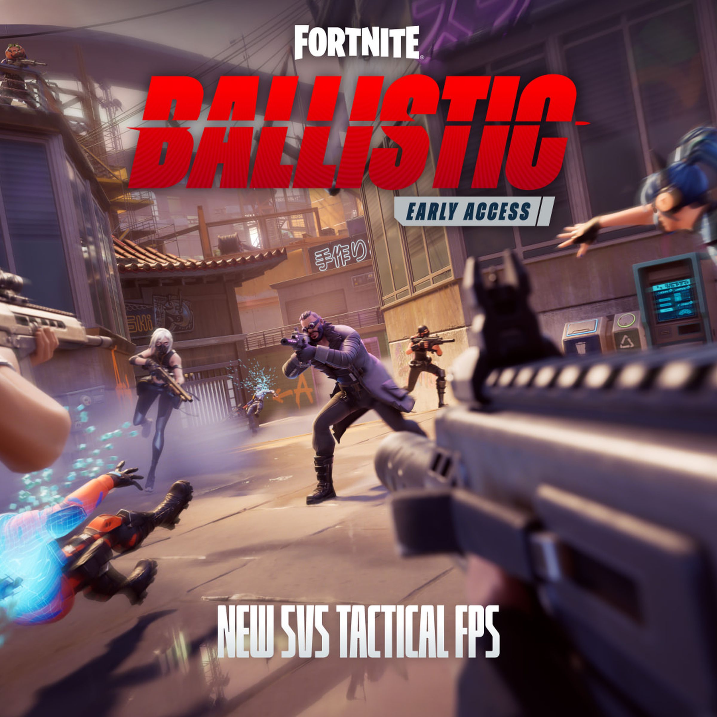 Promotional art for Fortnite’s Ballistic mode.