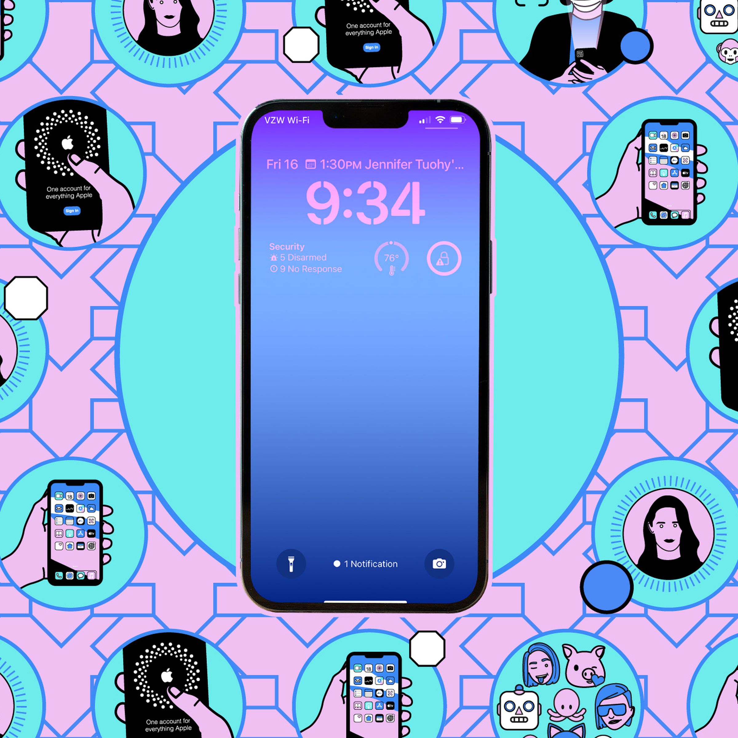 iPhone lockscreen