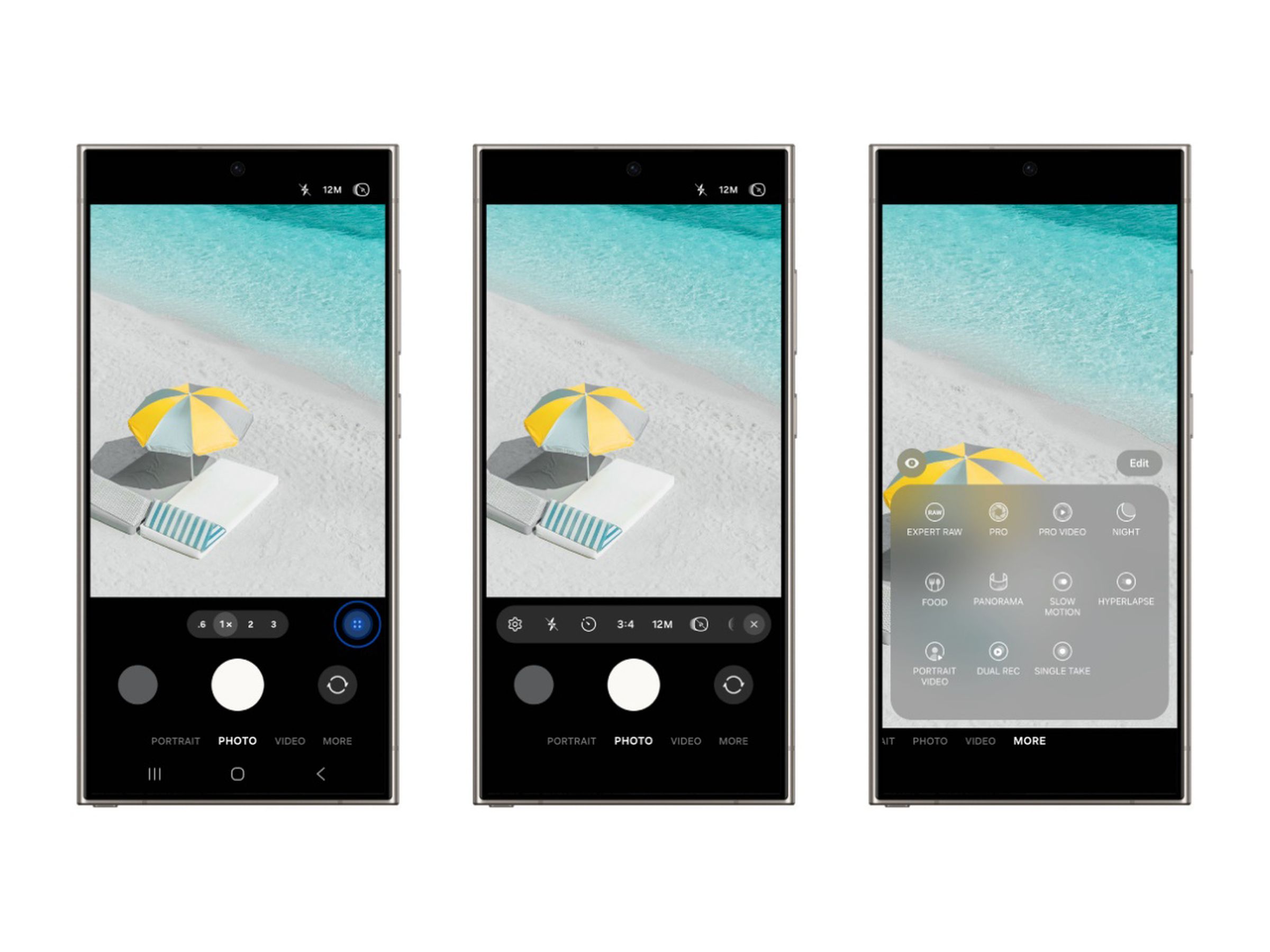 Screengrab of camera app in One UI 7