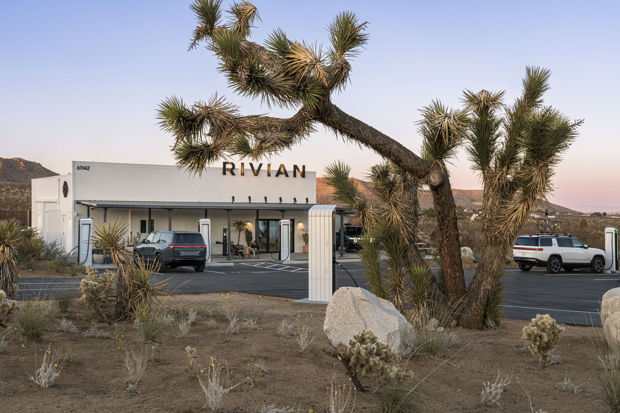 Rivian EV charging station Joshua Tree