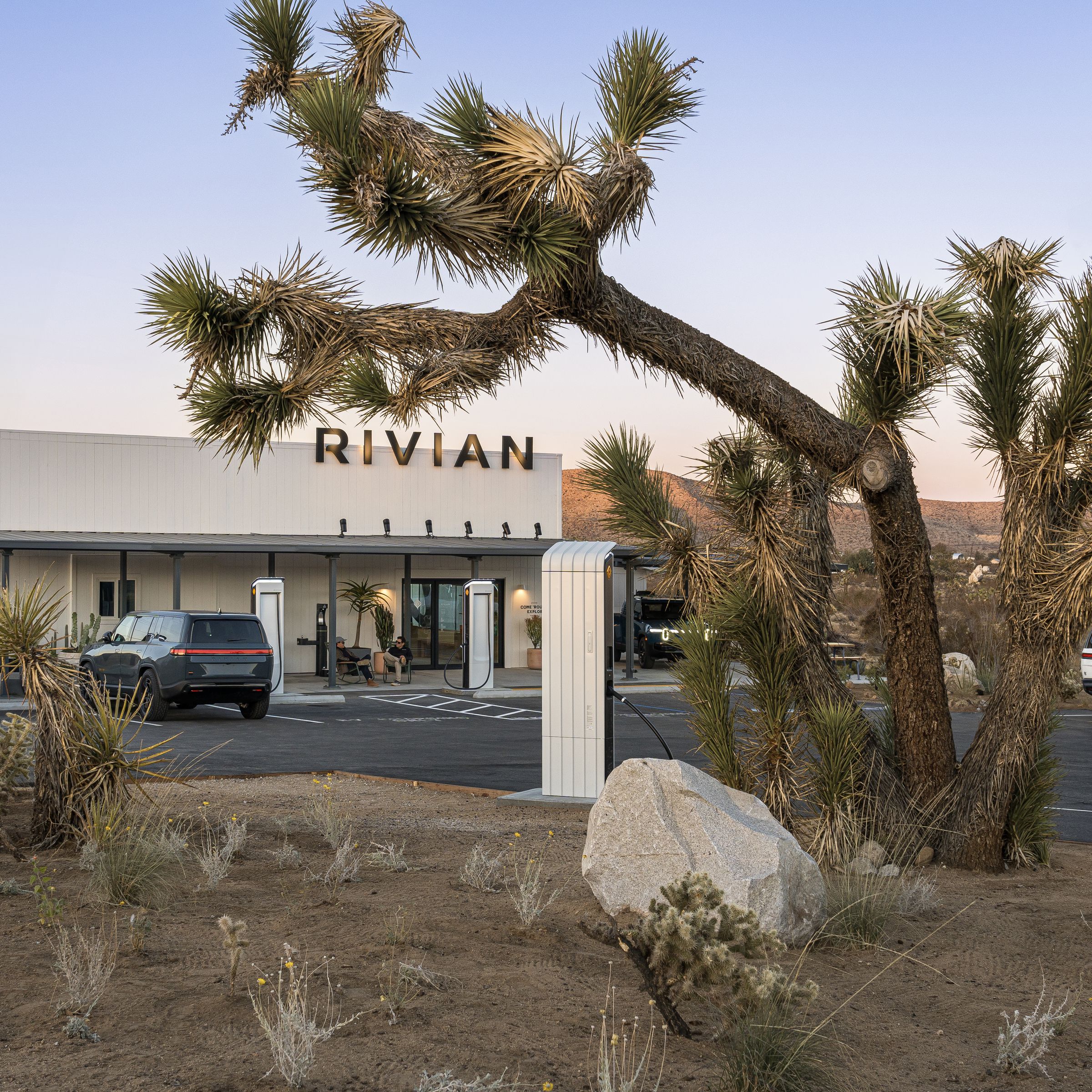 Rivian EV charging station Joshua Tree
