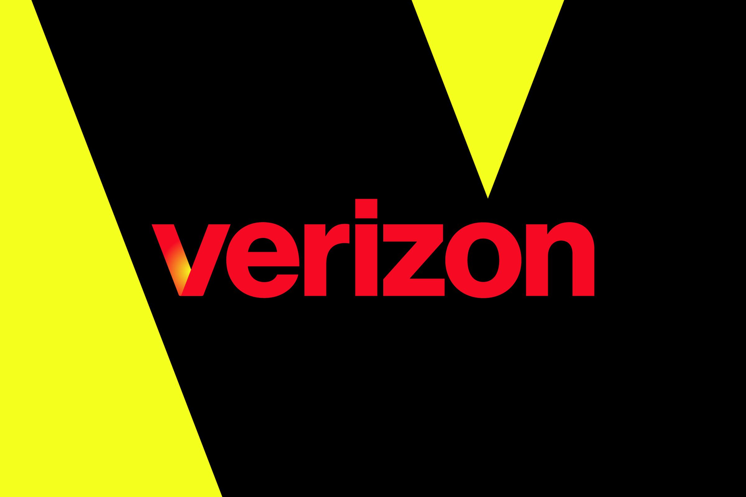 Vector illustration of the Verizon logo.